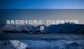 海角官网今日热点：行业视角下的观察