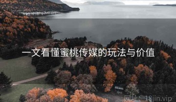 一文看懂蜜桃传媒的玩法与价值