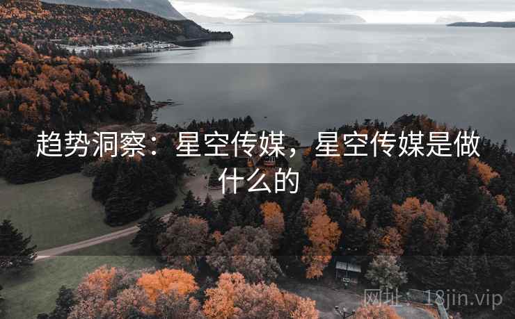 趋势洞察：星空传媒，星空传媒是做什么的