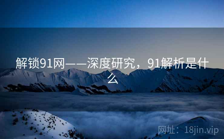 解锁91网——深度研究，91解析是什么